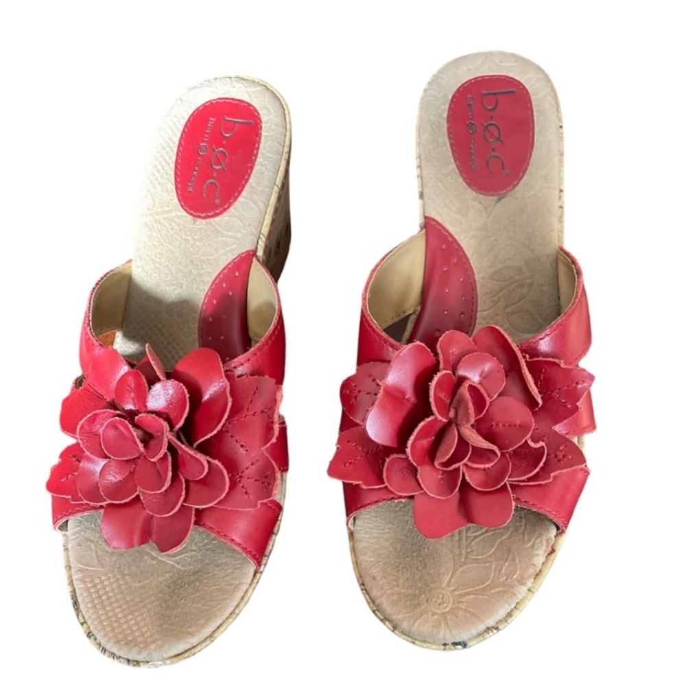 Red Cork Sandals